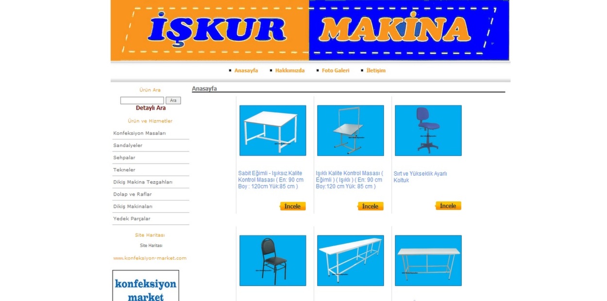 İşkur Tekstil Ekipmanları